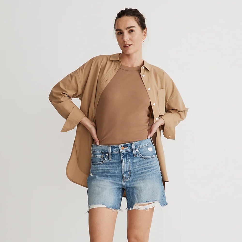 Madewell Relaxed Mid Rise Denim Shorts